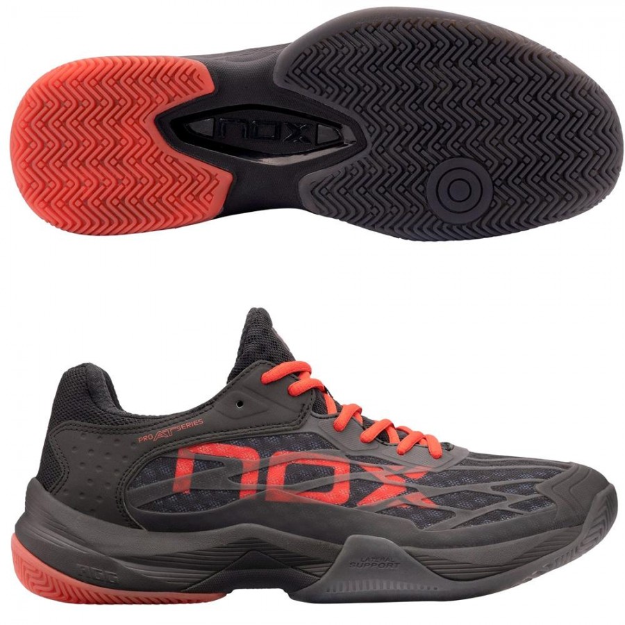 Zapatillas Nox AT10 LUX Negro Rojo