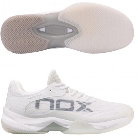 AT10 Lux Shoes White Gray - Padel Zone - Zona de Padel