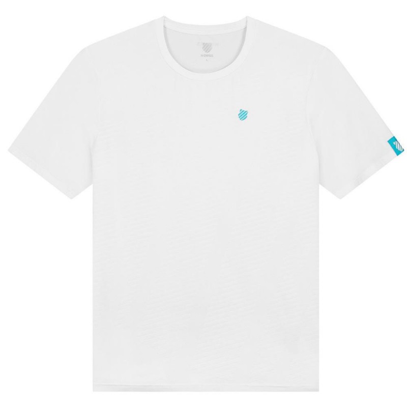 Camiseta Kswiss Hypercourt Shield Crew White Camiseta Kswiss Hypercourt Shield Crew White