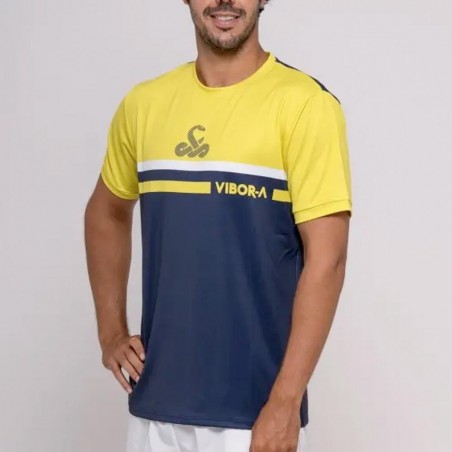 Vibora Advanced Pro Navy Yellow T-shirt Padel Zona de Padel