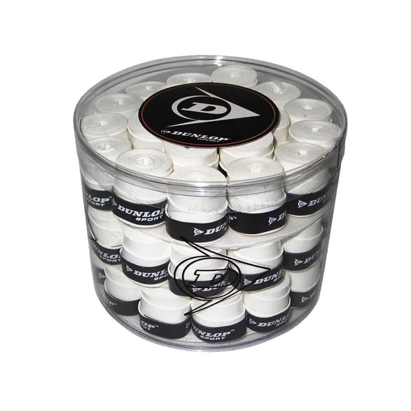 Cubo overgrips Dunlop 60 unidades Tour Dry blancos Cubo overgrips Dunlop 60 unidades Tour Dry blancos