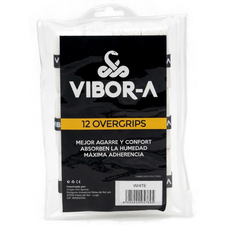 Overgrips Vibora 12 unidades perforados blancos Overgrips Vibora 12 unidades perforados blancos