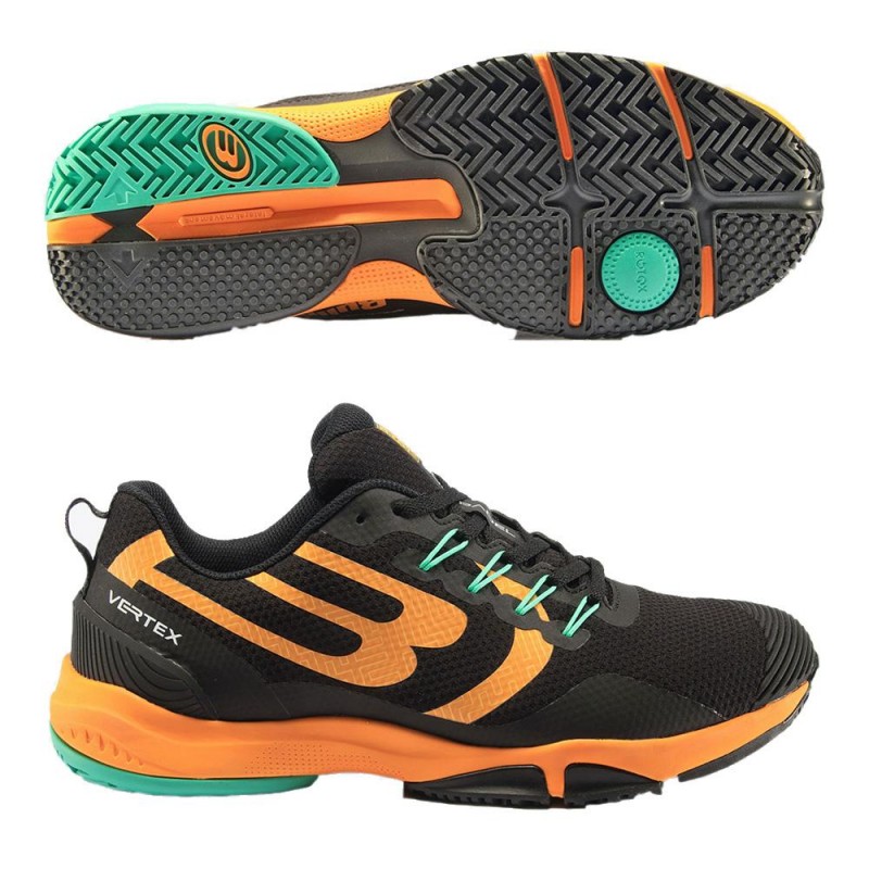 Bullpadel Vertex Hybrid Fly 22 Negro - Suela clay court - Zona de Padel