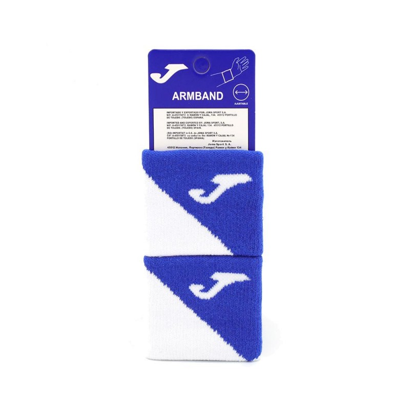 Muñequeras Joma cortas blancas azul Muñequeras Joma cortas blancas azul