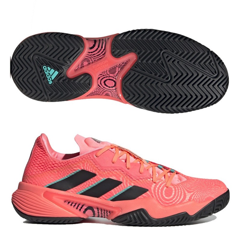 Padel shoes Adidas Barricade M Turbo Core Black Acid Red 2022