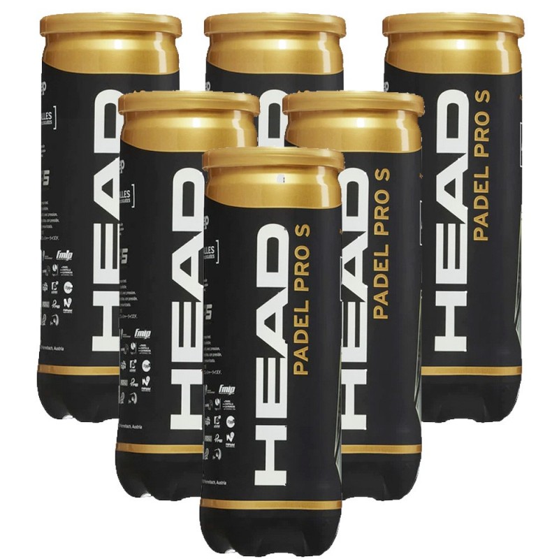 Pack 6 bottles Pelotas Head Padel Pro S Pack 6 bottles Pelotas Head Padel Pro S