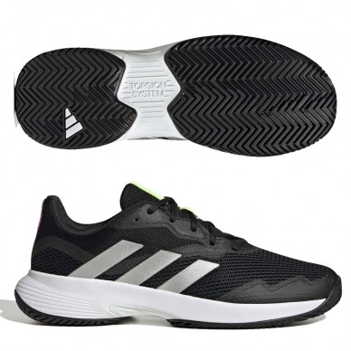 shoes Adidas Courtjam Control M core black silver white 2022