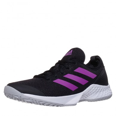 Padel shoes Adidas Courtflash W core black semi pulse lilac 2022
