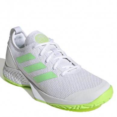 Padel shoes Adidas Courtflash M white beam solar green 2022