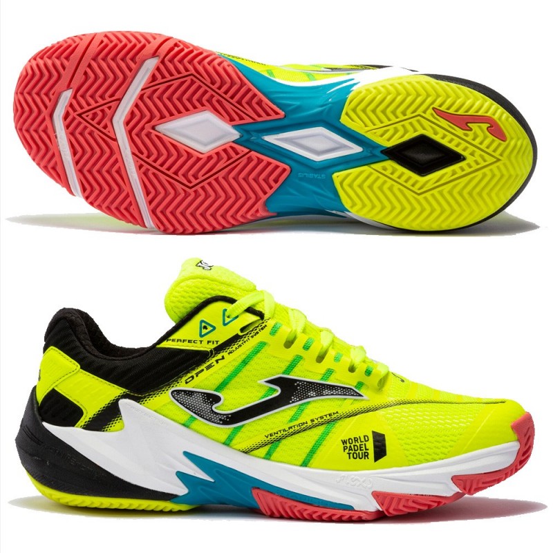Medicinal relax obesity Joma T.OPEN 2209 yellow fluorine black shoes - Stabilizer system - Zona de  Padel