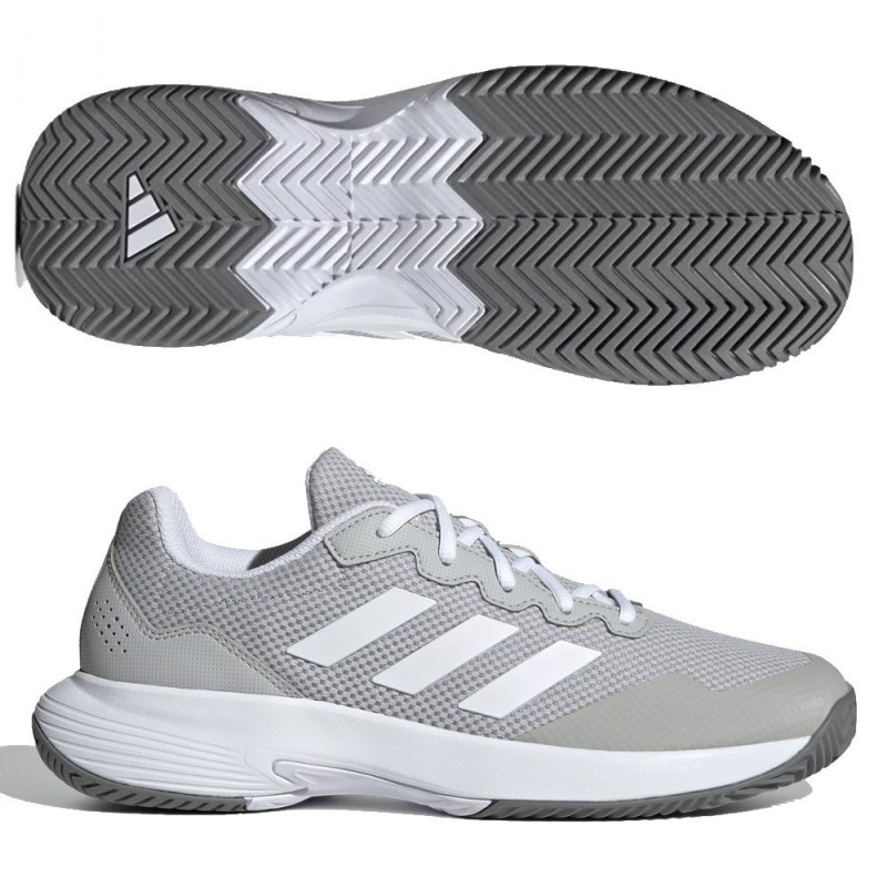 Padel shoes Adidas GameCourt 2 M gray two ftwr white 2022