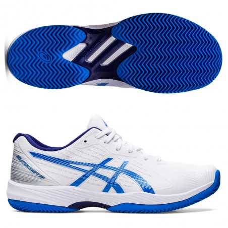 Asics Solution FF Clay white electric blue - Zona de