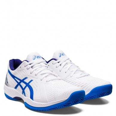 Asics Solution Swift FF Clay white electric blue