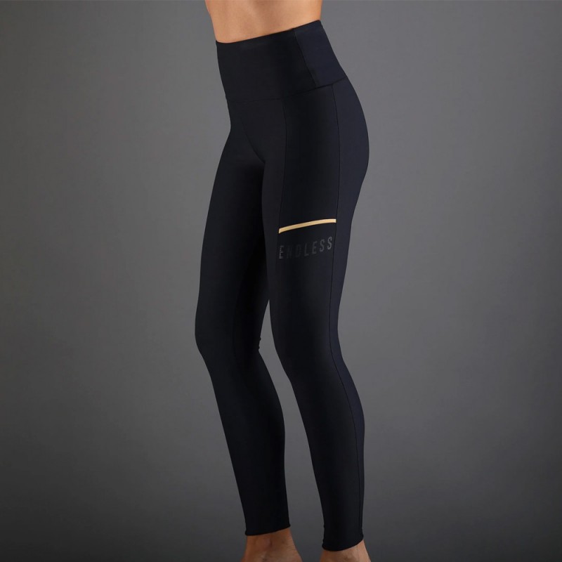 Endless Fit Pocket Tights Black Gold