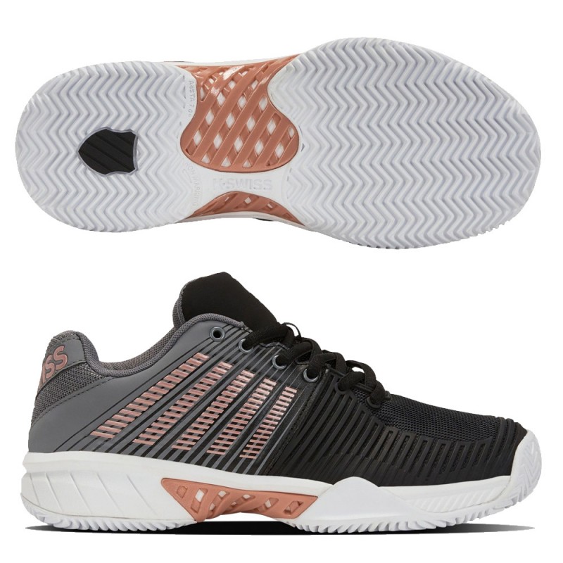 Padel shoes Kswiss Express Light 2 HB black steel grey Padel shoes Kswiss Express Light 2 HB black steel grey