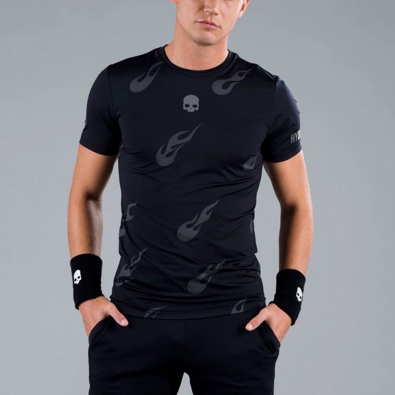 Hydrogen Flames Tech Tee Black T-Shirt