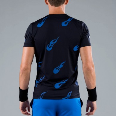 Hydrogen Flames Tech Tee T-Shirt Black Blue