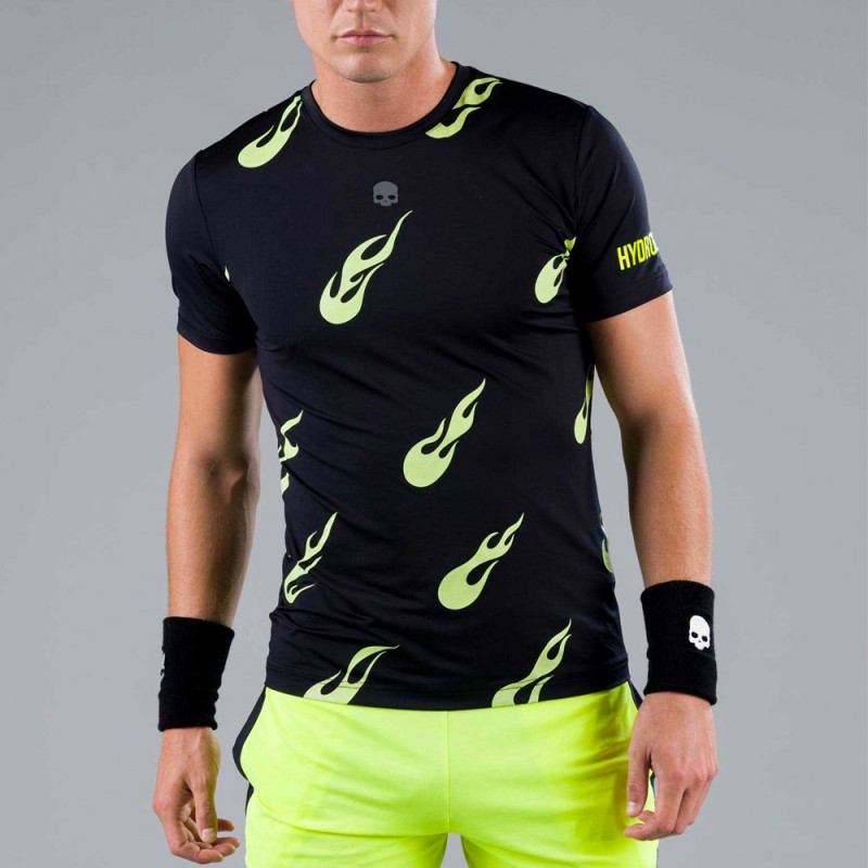 Hydrogen Flames Tech Tee T-shirt black yellow fluor Hydrogen Flames Tech Tee T-shirt black yellow fluor
