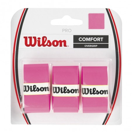 Wilson Pro Overgrip Pink x 3 - Long Lasting - Zona de Padel