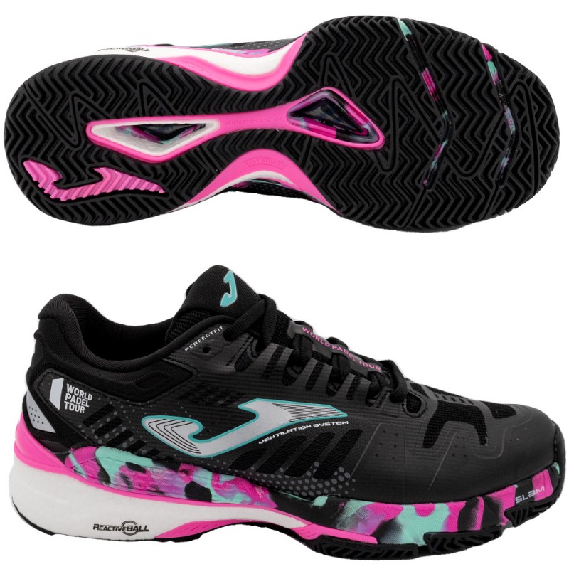 Joma T.SLAM LADY 2201 Padel Shoes Black Fuchsia