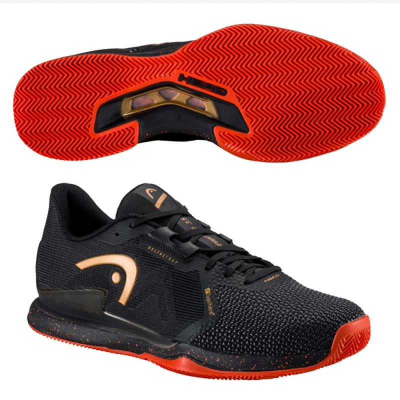 Padel Shoes Head Sprint Pro 3.5 SF Clay Black Orange Padel Shoes Head Sprint Pro 3.5 SF Clay Black Orange