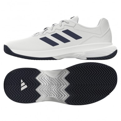 Padel Shoes Adidas Gamecourt 2 M White Navy Blue