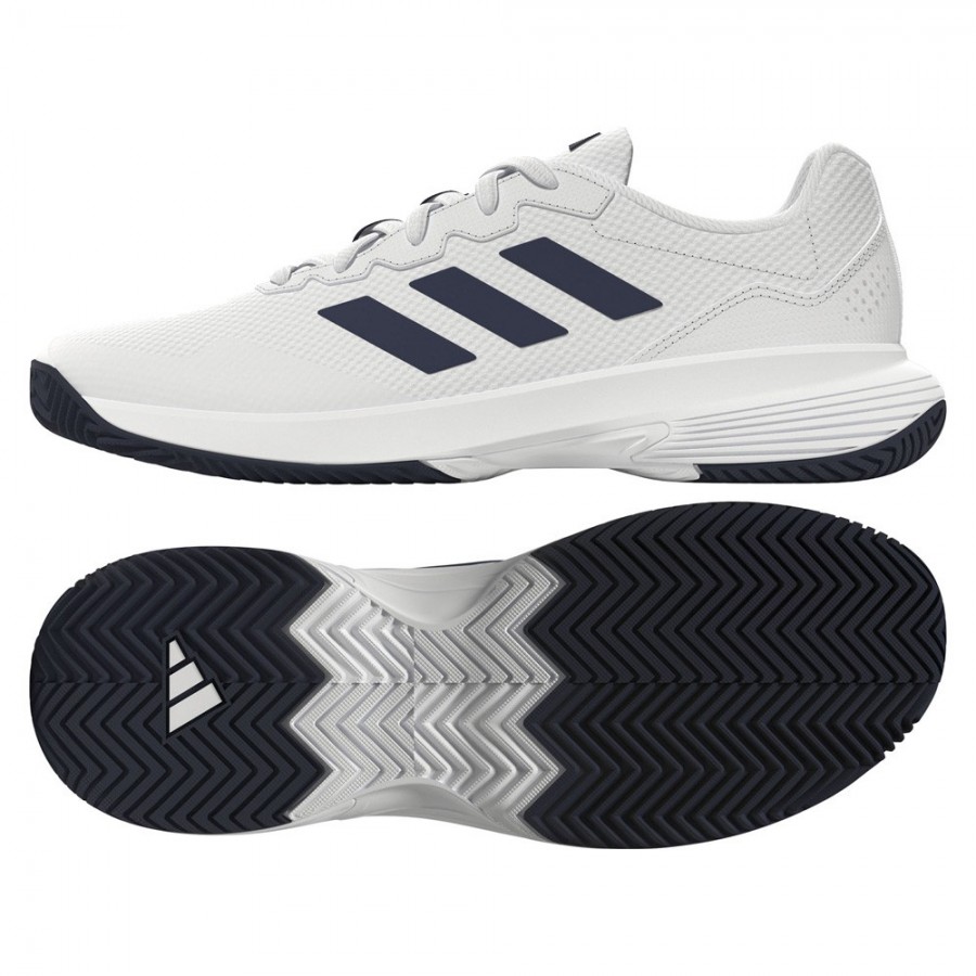 Azotado por el viento Apuesta tuyo Adidas Gamecourt 2 M white navy blue - Clay sole - Zona de Padel