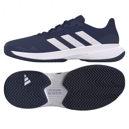 Fonkeling Rubber mosterd Adidas Courtjam Control M navy blue white - Clay sole - Zona de Padel