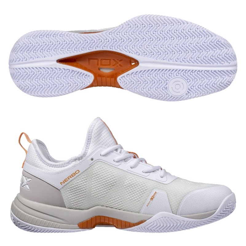 Coral white Nox Nerbo padel shoes