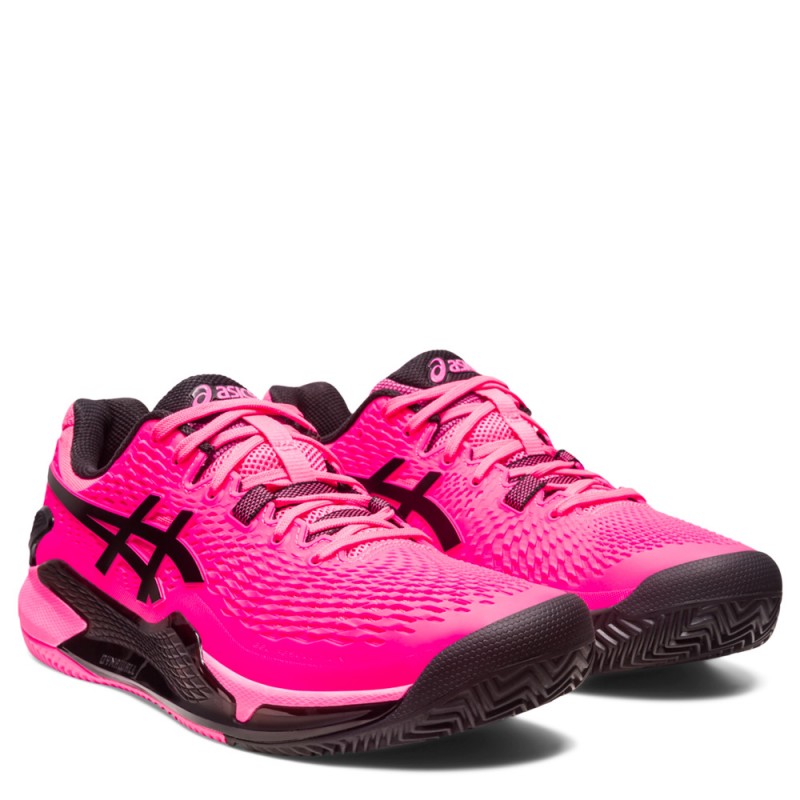 Asics Gel Resolution Clay 9 Men's Tennis Shoes - Hot Pink/Black