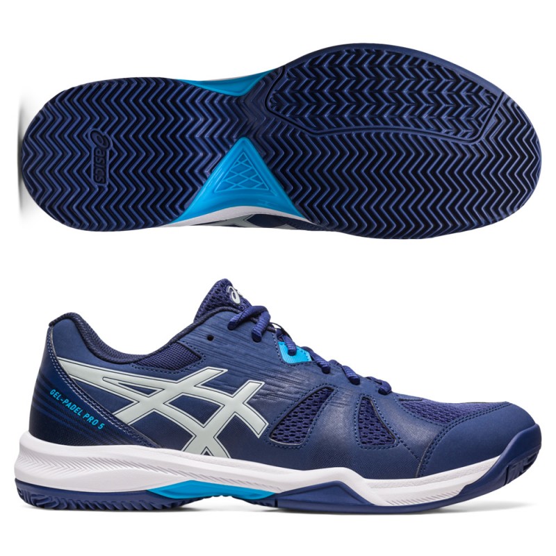 Asics Gel Padel 5 indigo blue light sage - Gel technology - de Padel