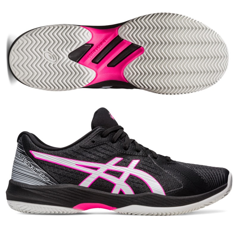 Asics Solution Swift FF Clay black hot pink