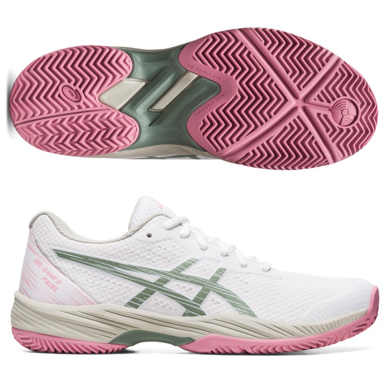 Shoes padel Asics Gel Game 9 white slate grey Zona de Padel