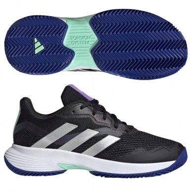 Padel shoes Adidas Courtjam Control W Clay core black silver