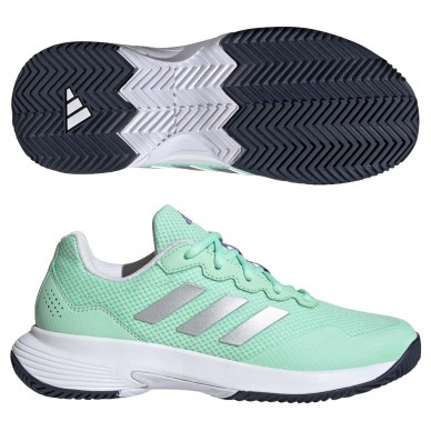 Padel shoes Adidas Gamecourt 2 W pulse mint silver violet