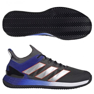 Padel shoes Adidas Adizero Ubersonic 4 M Clay grey six silver met solar red 2023