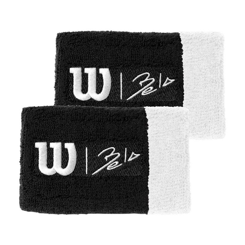 Wilson Bela Extra Wide WRTBD II Wristbands black Wilson Bela Extra Wide WRTBD II Wristbands black