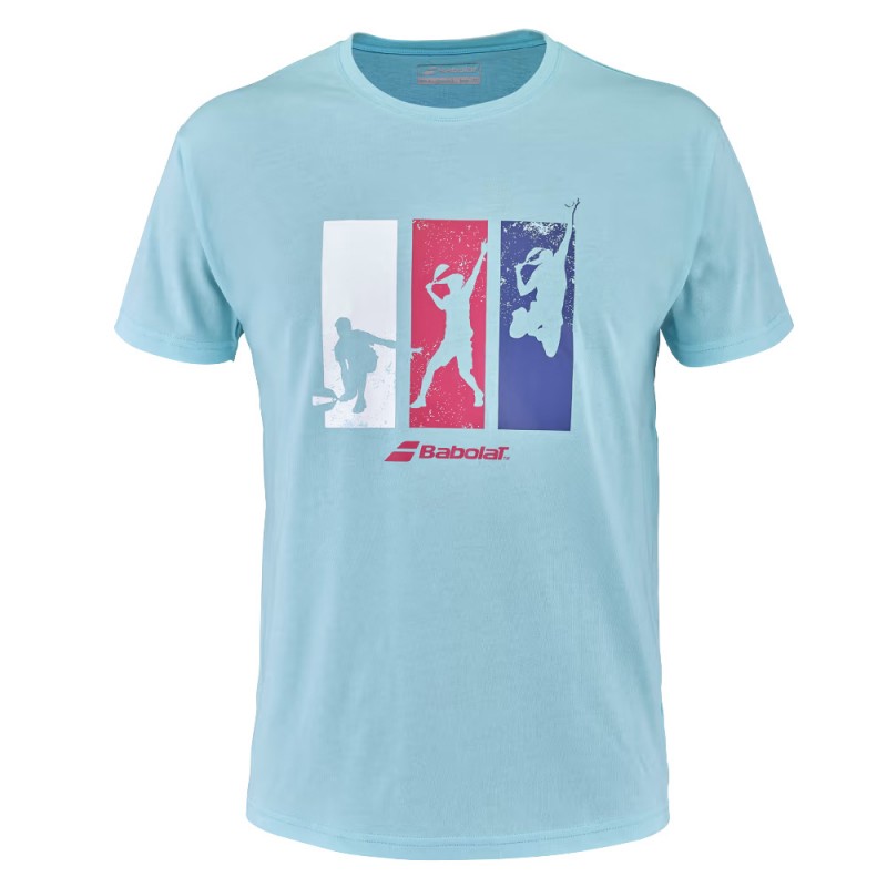 t-shirt Babolat Padel Cotton Tee Men blue t-shirt Babolat Padel Cotton Tee Men blue