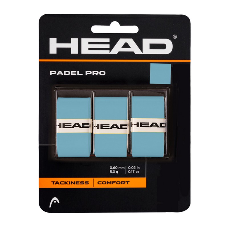 Overgrip Head Padel Pro 3 Pack azul, grosor 0,6 - Zona de Padel