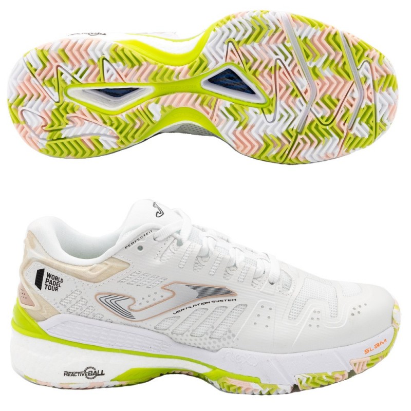 Padel shoes Joma T.SLAM LADY 2302 white pink 2023 Padel shoes Joma T.SLAM LADY 2302 white pink 2023