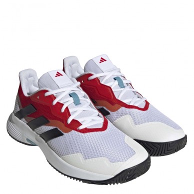 Padel Shoes Adidas Courtjam Control M FTWR white core red 2023
