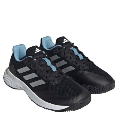 Padel Shoes Adidas gamecourt 2 w core black silver blue 2023