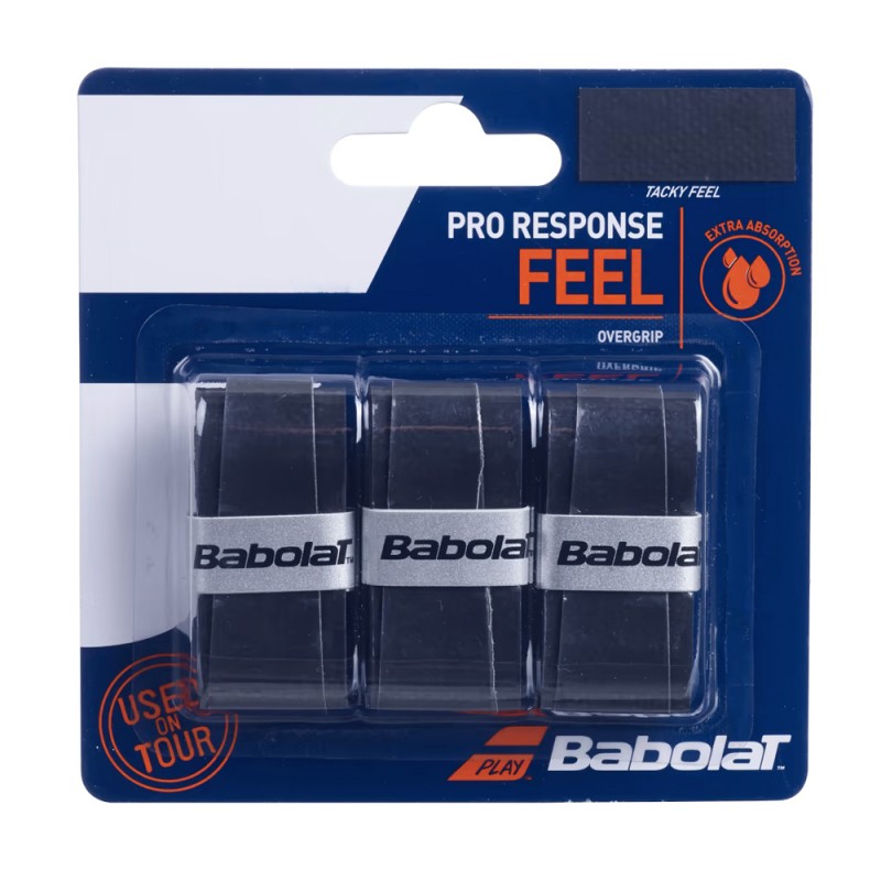 Overgrips Babolat Pro Response Feel x3 black Overgrips Babolat Pro Response Feel x3 black