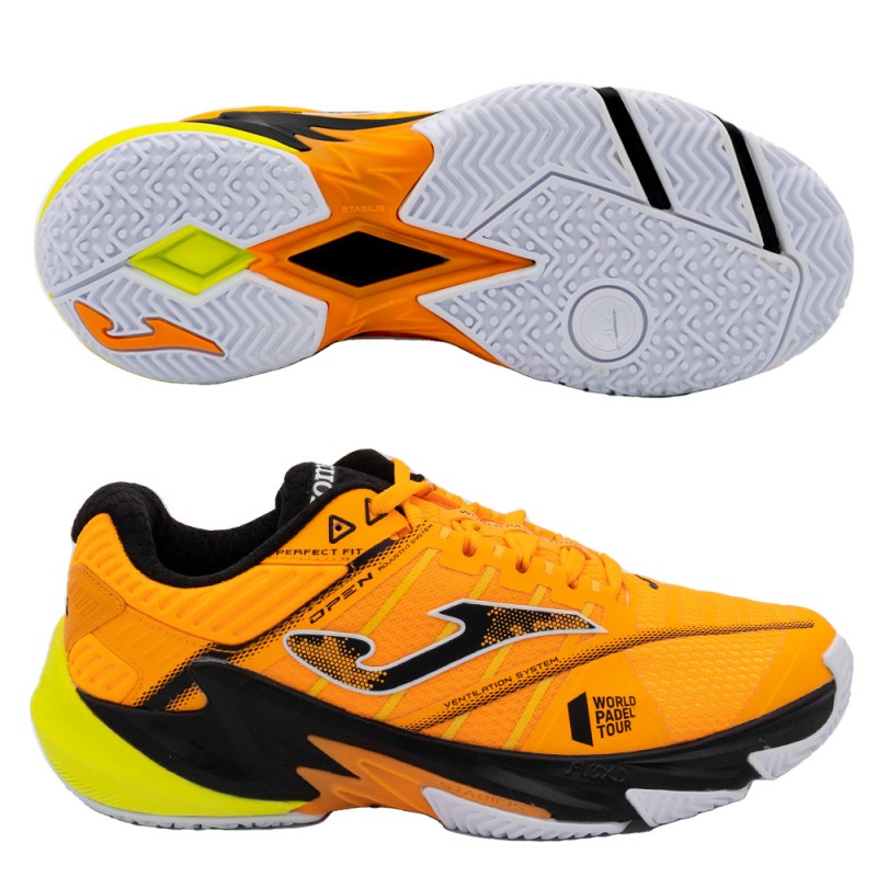 Padel shoes Joma T.OPEN 2308 orange black 2023 Padel shoes Joma T.OPEN 2308 orange black 2023