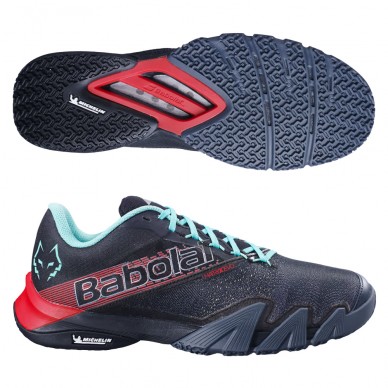 Padel shoes Babolat Jet Premura 2 Men Lebron black fiesta red 2023