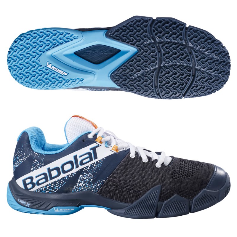 Padel shoes Babolat Movea Men gray scuba blue 2023