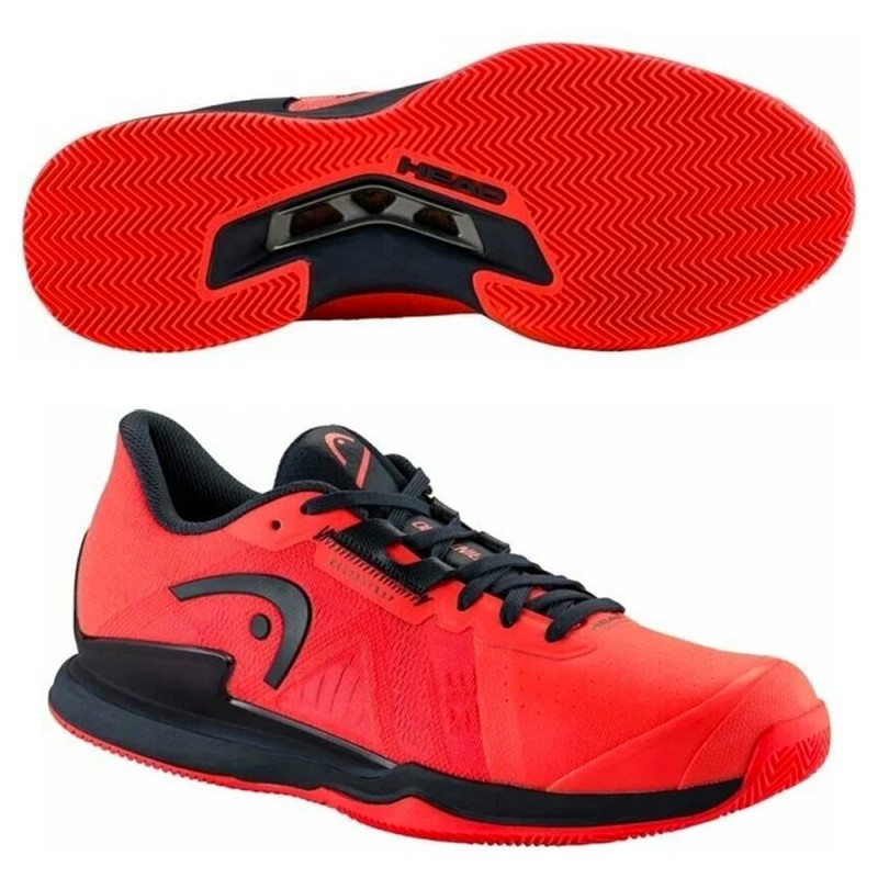 Padel shoes Head Sprint Pro 3.5 Clay fiery coral 2023 Padel shoes Head Sprint Pro 3.5 Clay fiery coral 2023