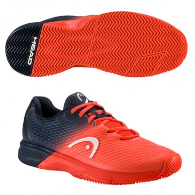 Padel shoes Head Revolt Pro 4.0 Clay blueberry fiery coral 2023