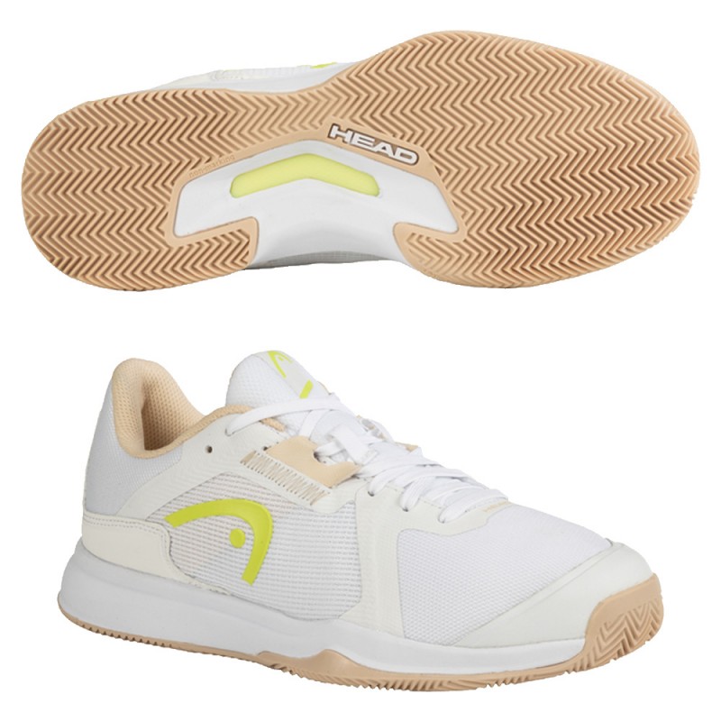 Padel shoes Head Sprint Team 3.5 Clay white lime 2023 Padel shoes Head Sprint Team 3.5 Clay white lime 2023