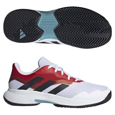 Padel Shoes Adidas Courtjam Control M FTWR white core red 2023